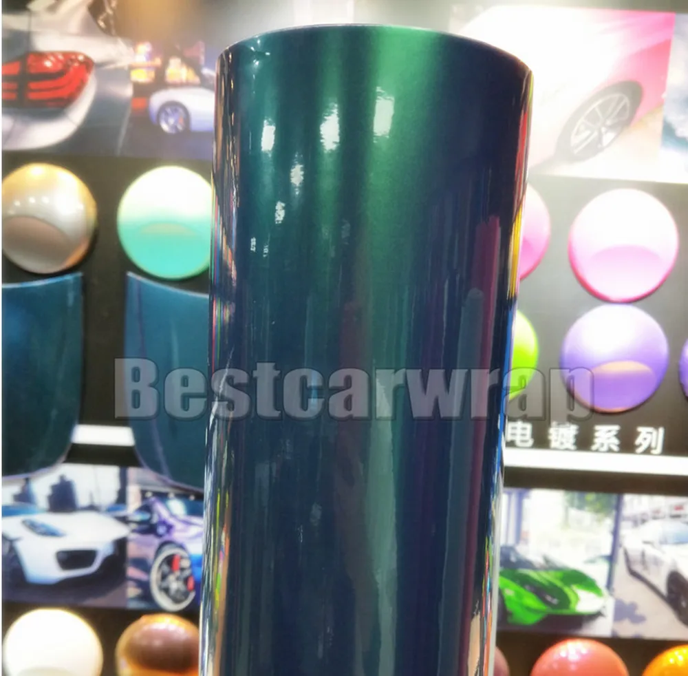 Green pearl gloss color shift car wrapping vinyl film foil coating (1)