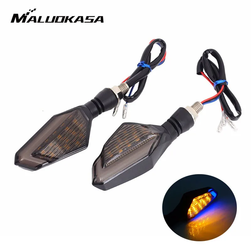 

2/4pcs Motorcycle LED Turn Signal Light Flowing Left Right Signals Indicators Blinker Universal Bendable Waterproof Flasher Lamp