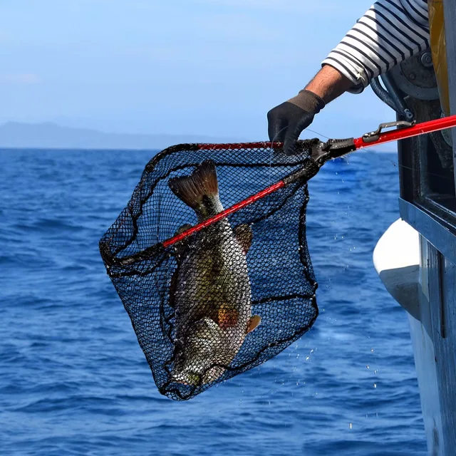 Enkeeo Foldable Fishing Net Triangular Landing Net with rustproof