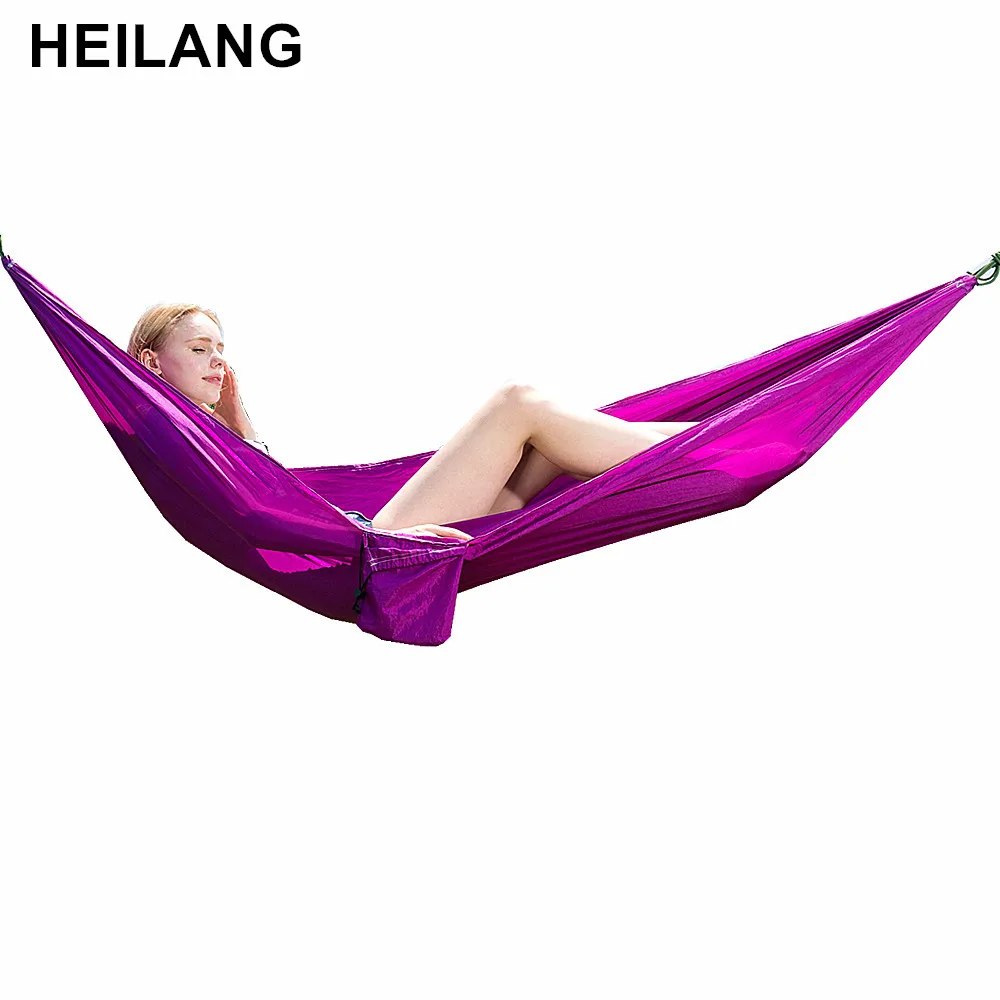 

Survival Backpacking Camping Hammock Easy To Set Up Portable Parachute Nylon Hamak For Outdoor Travel Playing Hanging Hamac Bed