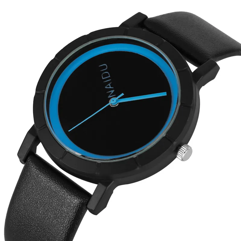 

Men Watch Quartz Analog PU Leather Band White Ring Dial Clock Male relojes para hombre curren