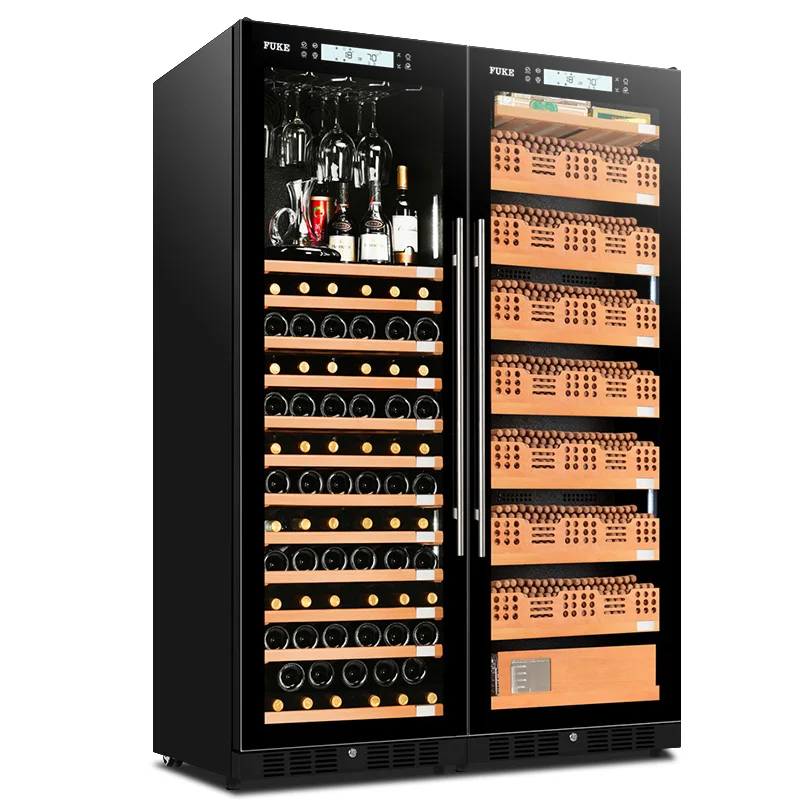 FUKE cigar светодиодные лампы для шкафа humidor винный шкаф дисплей большой кедровый деревянный сигарный кулер сигары винный шкаф FK-188CWS1