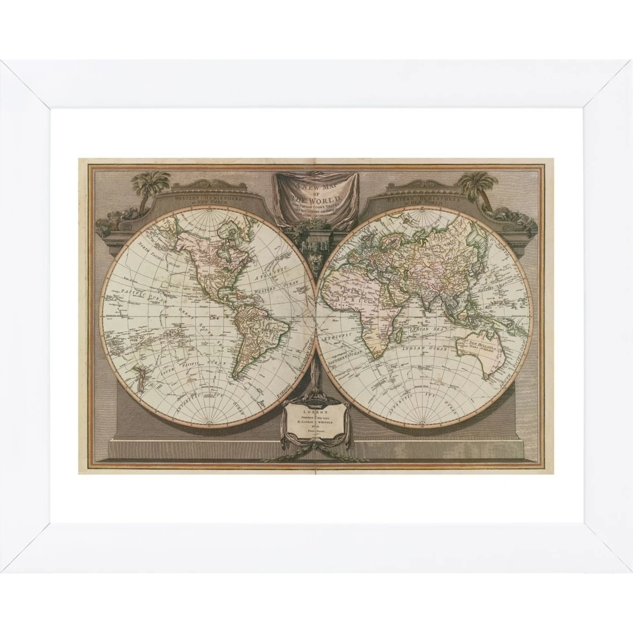 New Map of the World  (Framed) (2)