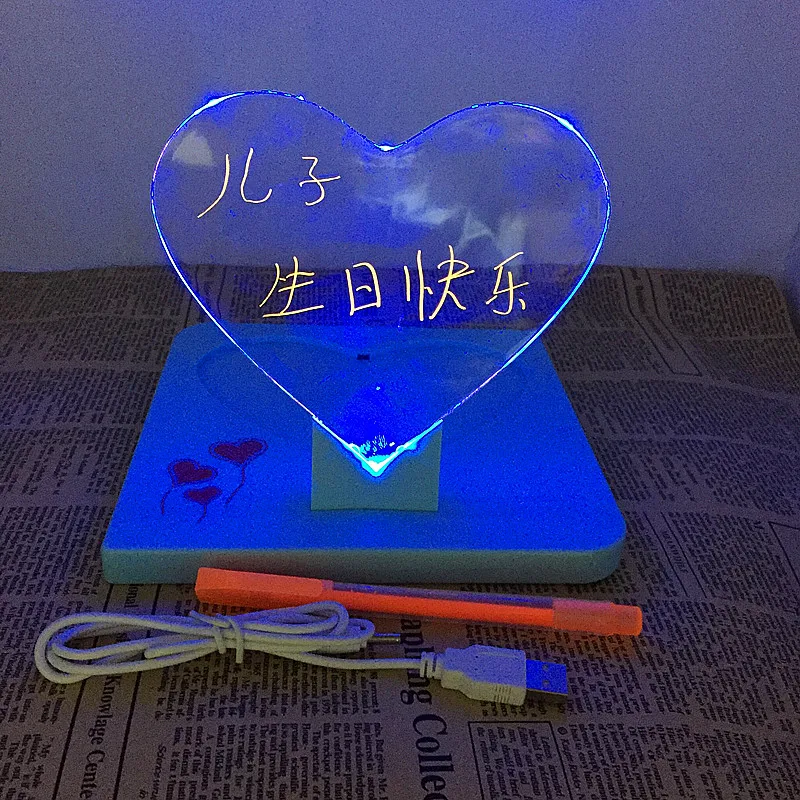 Любовь флуоресцентная доска объявлений Led планшет электронная световая доска креативная игрушка
