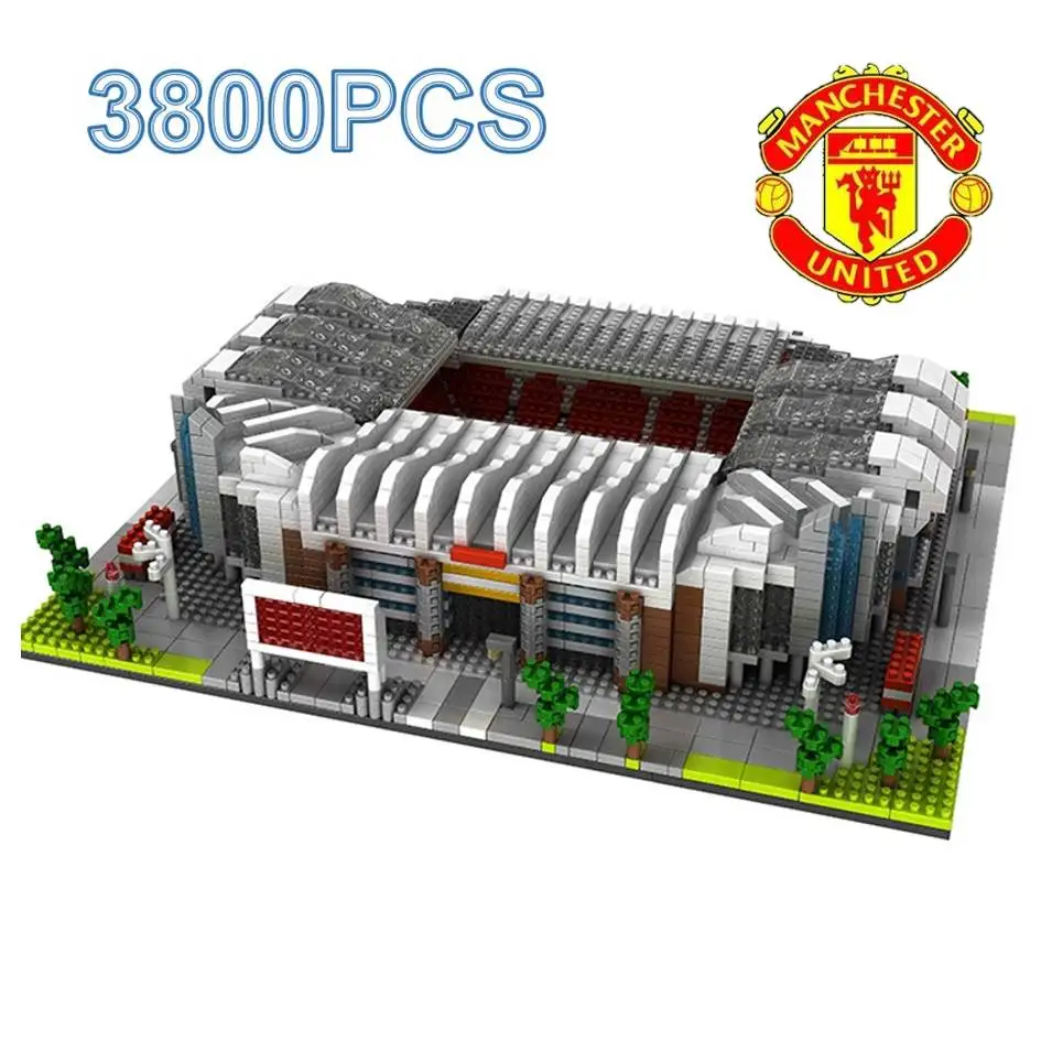 Billig Architektur block Old Trafford Fußballplatz Spielzeug Nou Camp Stadion Bausteine Bildungs Bricks Geschenke