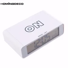 Цифровой электронный будильник настольные часы умные флип-топ сенсорный датчик цифровой будильник настольная подставка для часов