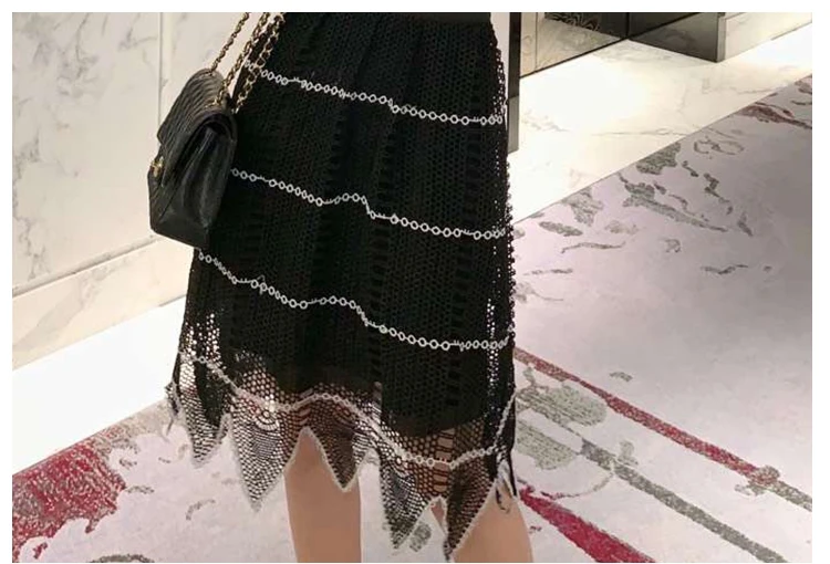 Высокое качество весенний модный дизайнерский бренд Runway платье женское сексуальное открытое кружевное платье с бантом женское черное платье для вечеринки