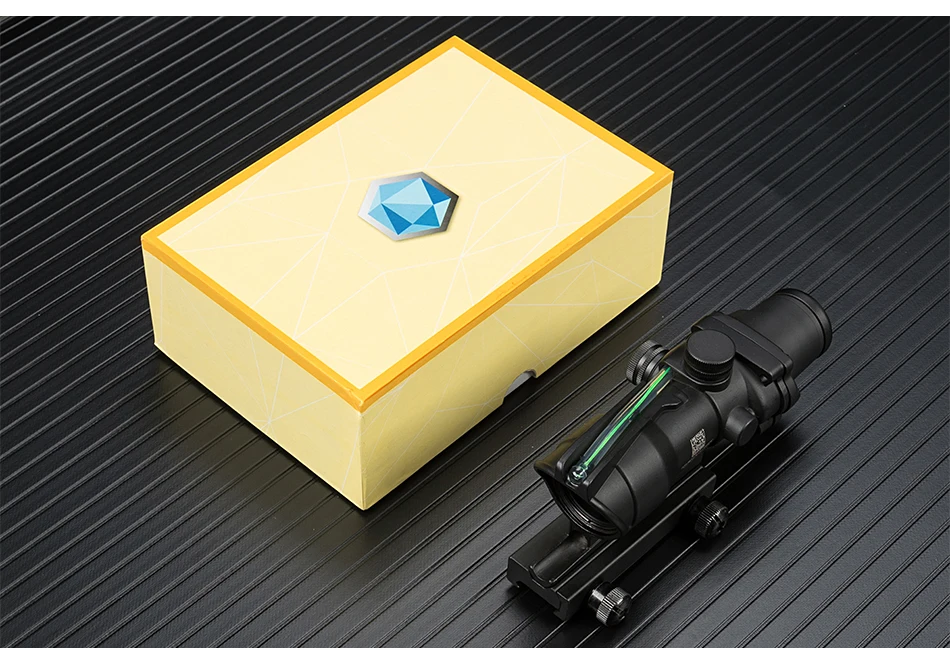Trijicon ACOG 4X32 охотничий прицел оптика из настоящего волокна Grenn красная точка с подсветкой шеврон гравированная сетка тактический оптический прицел