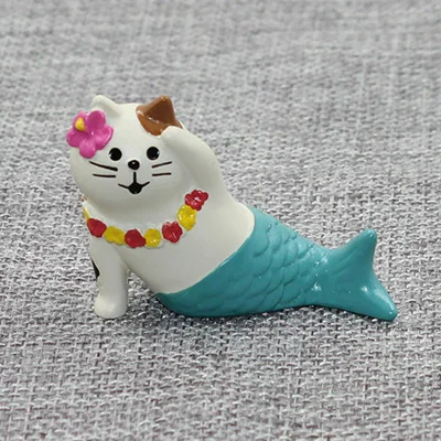 Fish Tail Cat Zakka Decole кошка Танцующая камера миниатюрные фигурки домашнее украшение мини-Сказочный Сад Смола ремесло игрушка подарок украшения для бонсай - Цвет: Fish Tail Cat