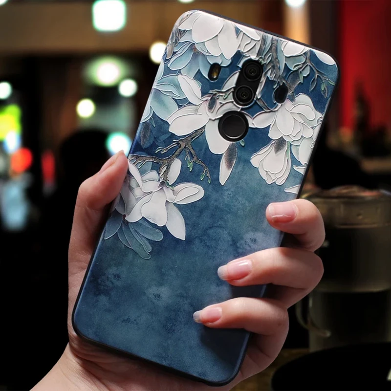 Черный чехол с розами для huawei mate 20 Lite mate 10 Lite Pro Чехол для huawei P30 P20 Lite Pro P20lite Honor 8X 7C чехол-накладка