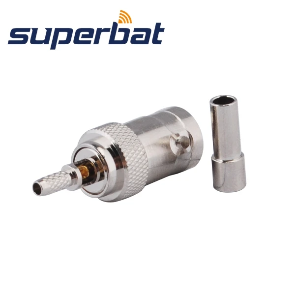 Superbat 10 шт. RF RP-BNC обжимной гнездовой разъем(штырь) разъем для RG316 RG179 RG178 1,13 мм 1,37 мм кабель