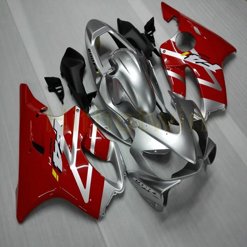 Капот мотоцикла на заказ для Honda 01-03 CBR600F4i 2001 2002 2003 обтекатель двигателя+ винты+ литьевая форма розовое пламя+ черный - Цвет: D