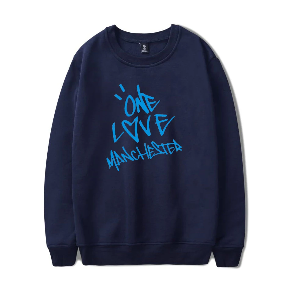 

New ONE LOVE MANCHESTER fashion hip hop Men Women Hoodies capless Sweatshirts Long Sleeve o-neck Hoodie Sweatshirt Pullover Tops