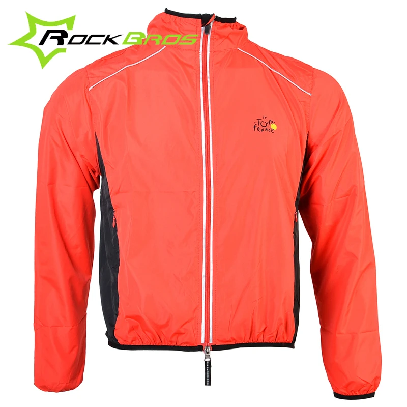  ROCKBROS Cycling Sports Men Riding Breathable Reflective Jersey Cycle Clothing Long Sleeve Wind Coat Jacket 6 Colors 