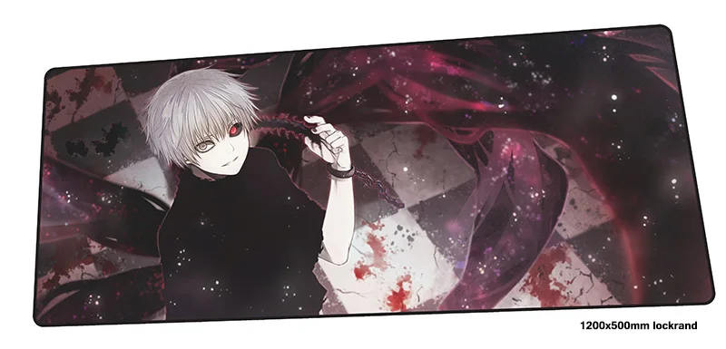size 1200x500x2mm Коврик для мыши в стиле японского Гуля, 1200x500 мм, великолепные игровые коврики для мыши, яркие персонализированные коврики для мыши, клавиатура ПК - Цвет: size 1200x500x2mm