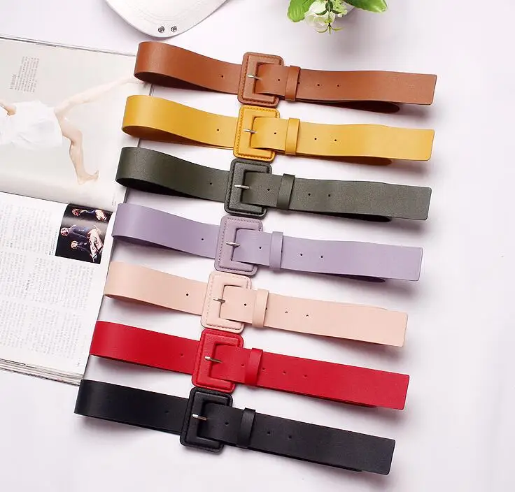 

Women's runway fashion PU leather Cummerbunds female Dress Corsets Waistband Belts decoration wide belt R1622