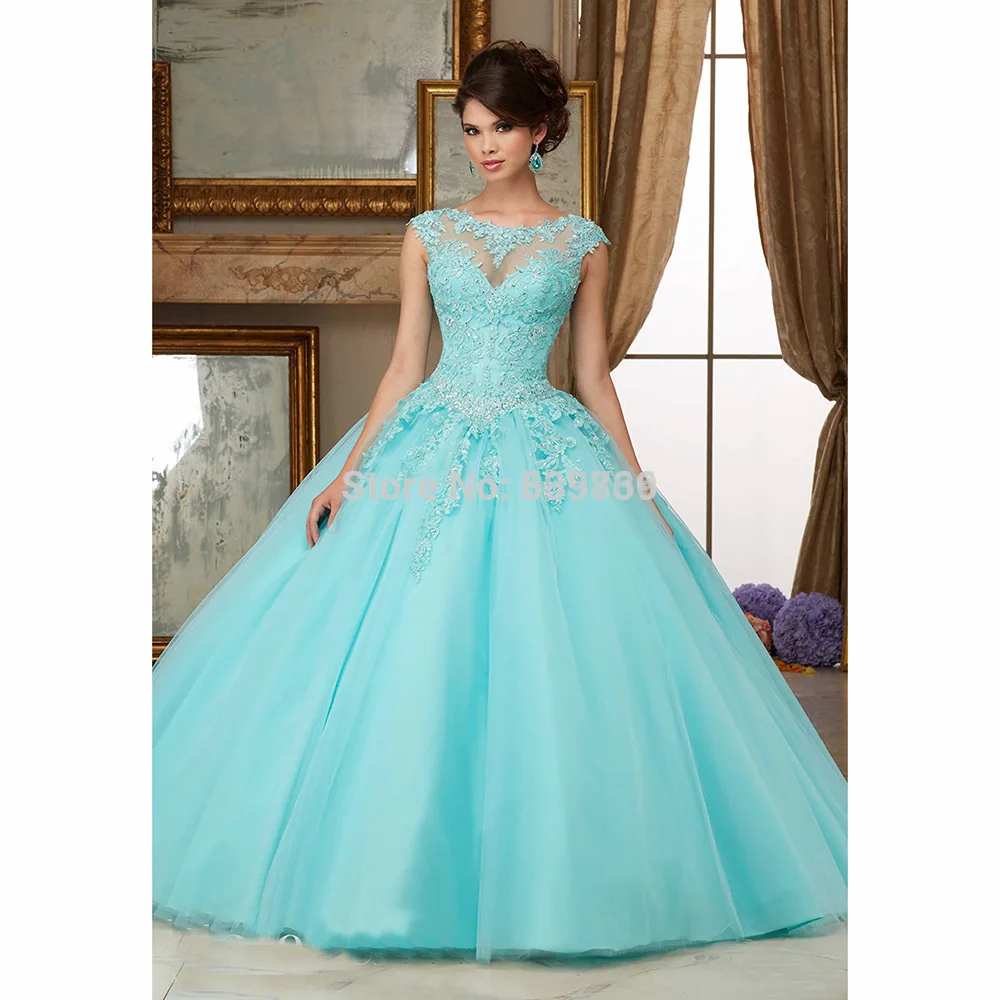 Vestidos de 15 Anos бальное платье бирюзовое платье для кинсеаньеры кружево аппликации 2019 Дешевые Бальные платья Vestido дебютантка