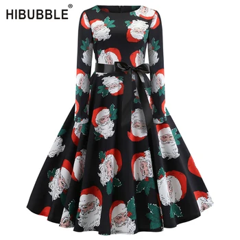 

Newest Dress Women Christmas Dress Snowman Winter Dresses Women Robe Swing Pinup Elegant Party Dress Vestidos Plus Size Vestidos