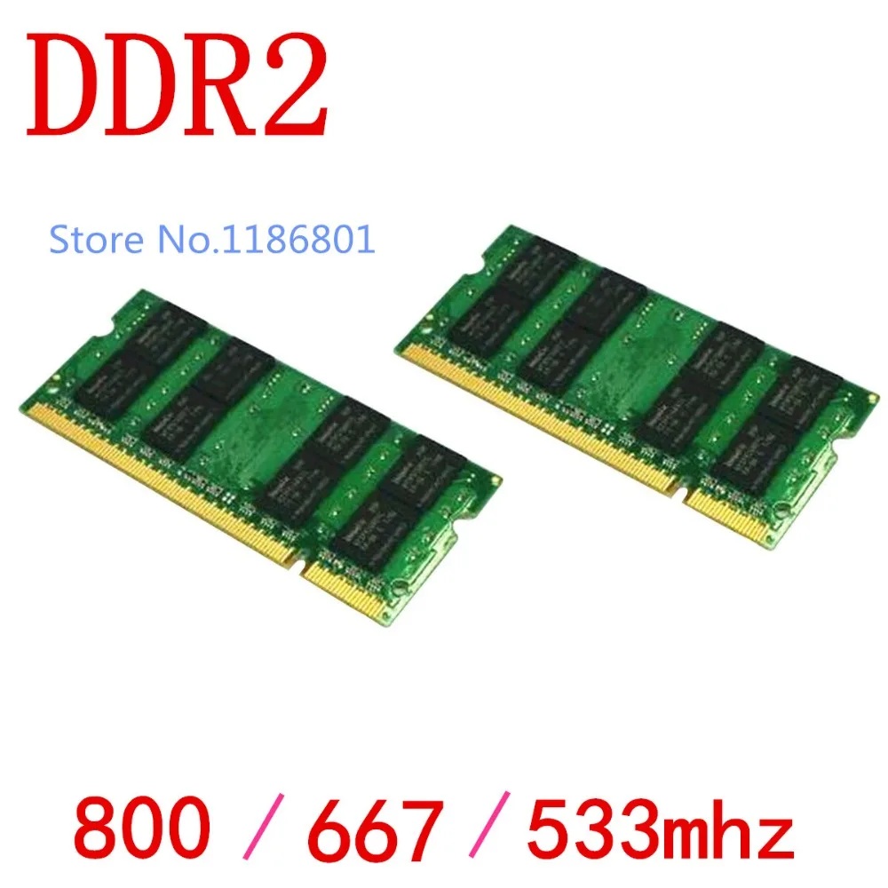 Абсолютно новая герметичная DDR2 533 МГц/667 МГц/800 МГц 1 ГБ/2 ГБ оперативная память SODIMM 200-pin memoria для ноутбуков пожизненная Гарантия