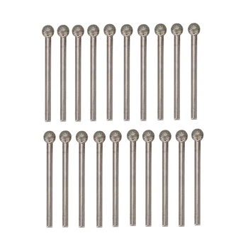 

20pcs Diamond Grinding Head Round 6mm Kit Grinding Wheel Polishing Machine Rotary Grinding Tools