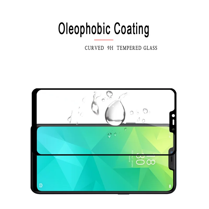3D закаленное стекло для OPPO R15 Neo полное покрытие 9H защитная пленка