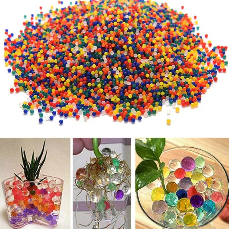 

3000pcs/bag Pearl Shaped Crystal Soil Water Beads Bio Gel Ball For Flower/weeding Mud Grow Magic Jelly Balls Household Goods