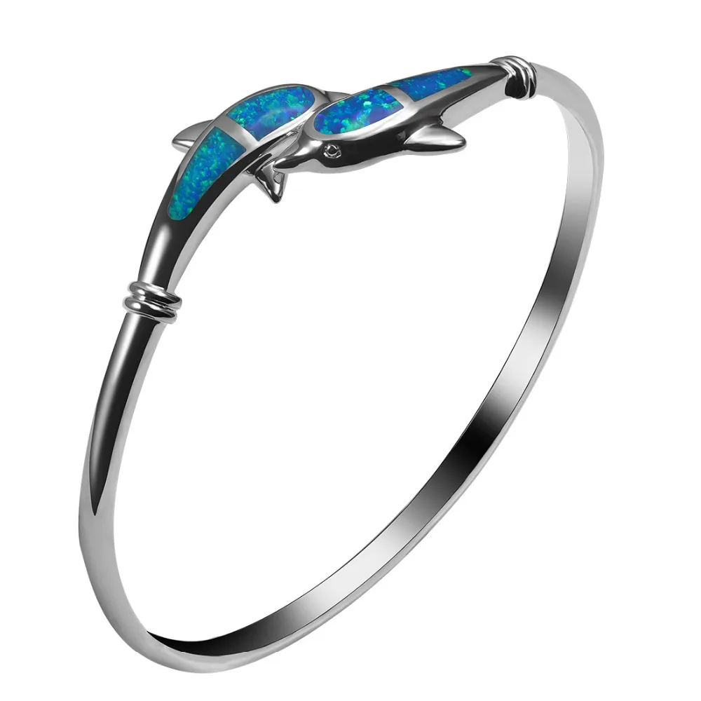 Blue Fire Opal 925 Sterling Silver Fashion Beautiful Jewelry Bracelet P328