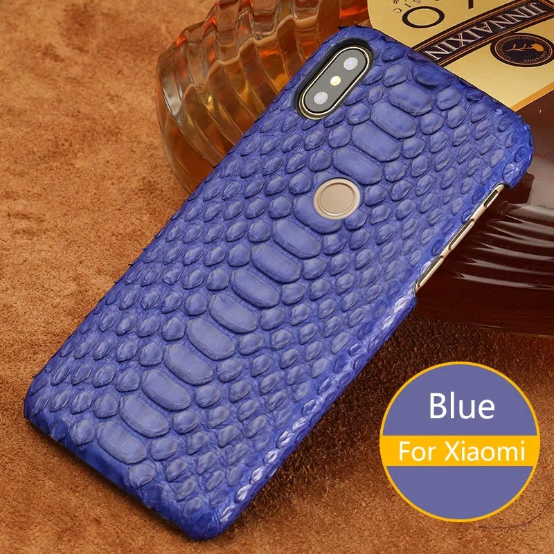 blue Роскошный чехол для телефона из кожи питона для Xiao mi x 2S Note 4 5A 6A mi 5 5S 5Splus полупакет защитный чехол с защитой от падения - Цвет: blue