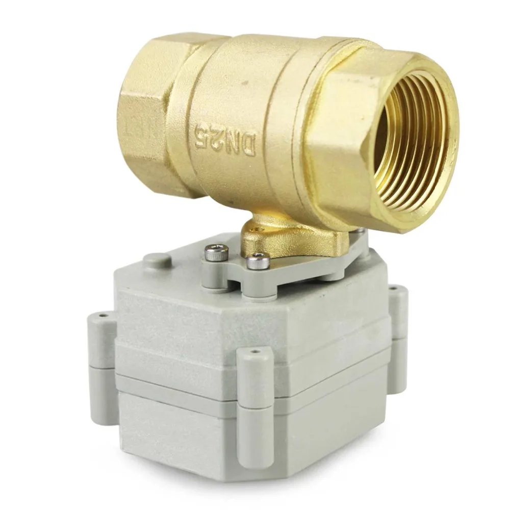 HSH-Flo " DN25 DC12V 2 ходовой моторизованный шаровой кран, полный диаметр латунный CR2-01 Электрический шаровой кран