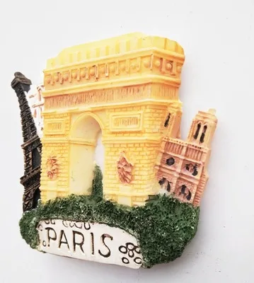 Париж, Франция Эйфелева башня Arc de Triomphe Нотр-Дам наклейки на холодильник