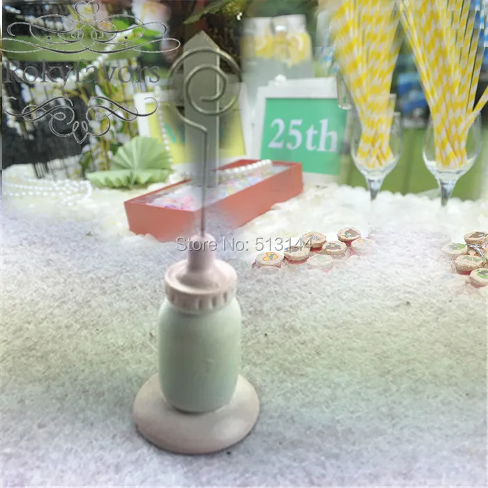 pink baby bottle place card holder (2)