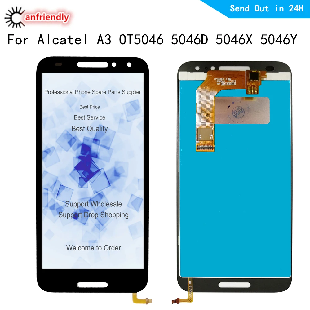 ЖК дисплей 5 0 дюйма для Alcatel A3 OT5046 OT 5046D 5046X 5046Y с сенсорной панелью сенсорный датчик