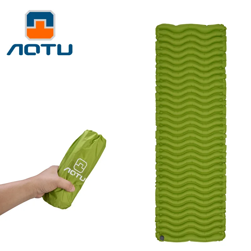 1 شخص في الهواء الطلق التخييم حصيرة وسادة النوم نفخ المشي التخييم حصيرة خفيفة الهواء وسادة النوم بطانية حرارية فراش