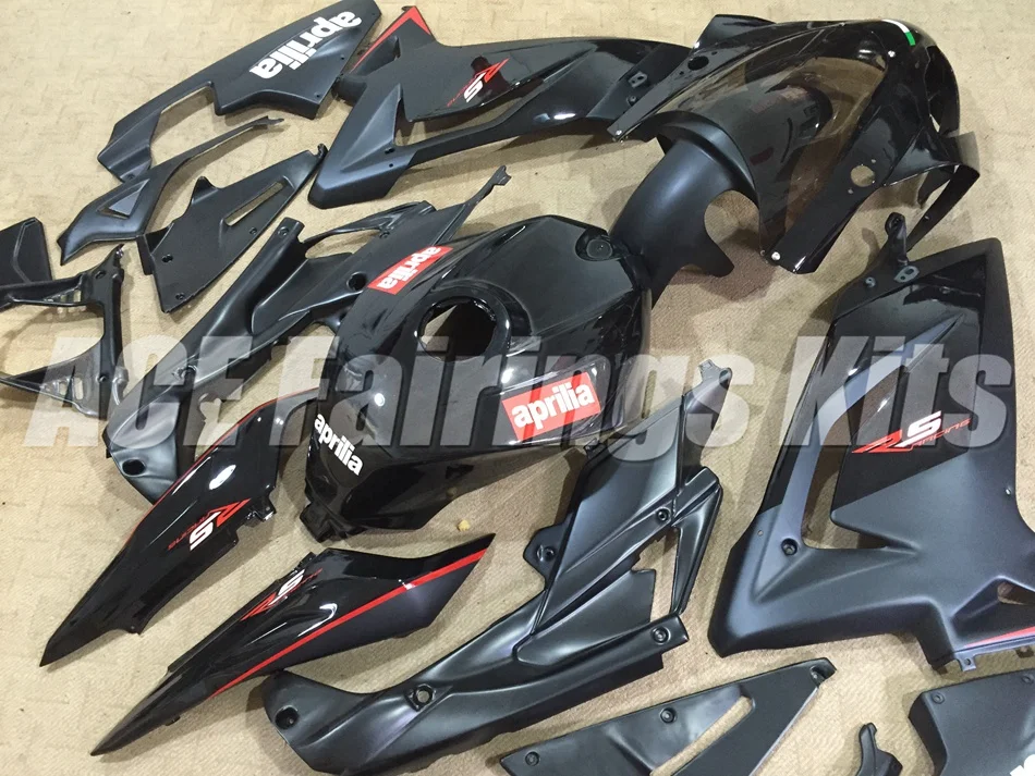 Литья под давлением ABS Полный комплект обтекателя подходит для Aprilia RS125 06 07 08 09 10 11 RS 125 2006 2007 2011 Обтекатели Черный цвет