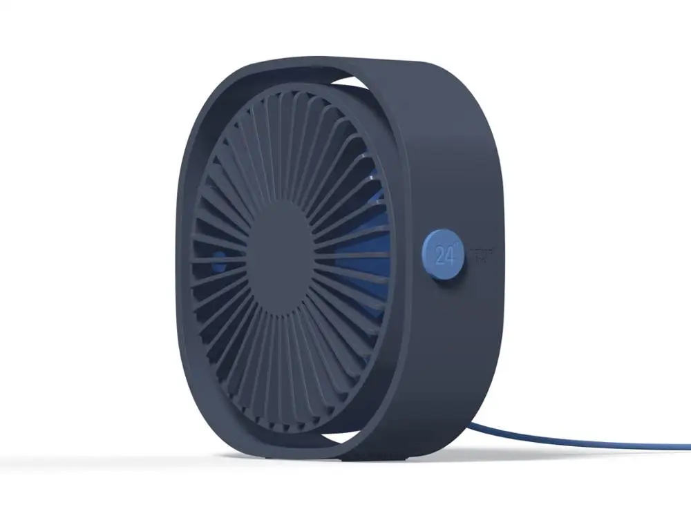 Портативный мини USB вентилятор 360 градусов вращающийся Рабочий стол Air Вентилятор охлаждения двойного назначения офис студенческого общежития прикроватн - Цвет: Синий