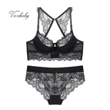 Varsbaby, сексуальное нижнее белье с эффектом пуш-ап, цветочный кружевной комплект с бюстгальтером, 1 бюстгальтер+ 1 трусики+ 1 y-образные лямки, 3 шт