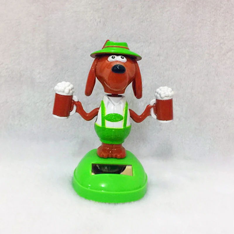 

1pc Car Home Decoration Solar Powered Dancing Animal Swinging Cute Dog Car Animated Bobble Dancer Toy