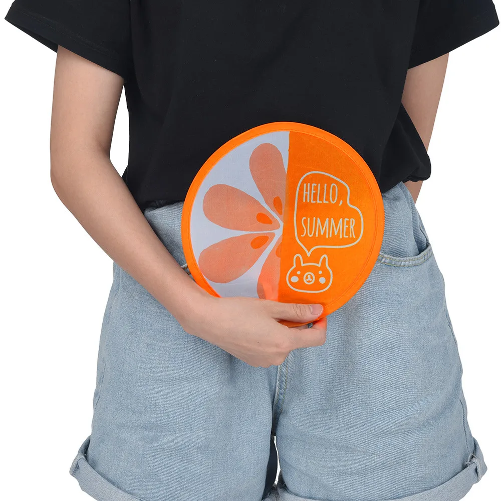 

100% Brand New And High Quality Flexible And Convenient Mini Travel Portable Small Fan Ice Cream Shape Folding Cloth Fan K10