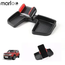 Marloo Painel Do Carro Titular Do Telefone Celular Com Caixa de Armazenamento ABS 360 graus de Rotação Titular GPS Suporte Auto Móvel Para Renegado Jeep 15-17