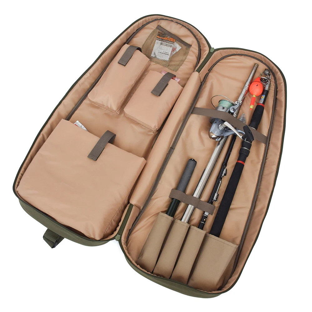 Fishing Bags Multifunctional Fishing Rod Bag 29.5in Fishing Rod Reel Protective Cover Bag Fishing Tackle Travel Shoulder Bag