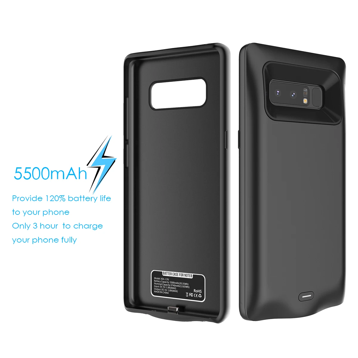 Чехол для зарядного устройства для samsung Galaxy Note 8, 5500 мА/ч, внешний аккумулятор, чехол для зарядки, внешний аккумулятор, чехол для зарядного устройства для samsung Galaxy Note 8