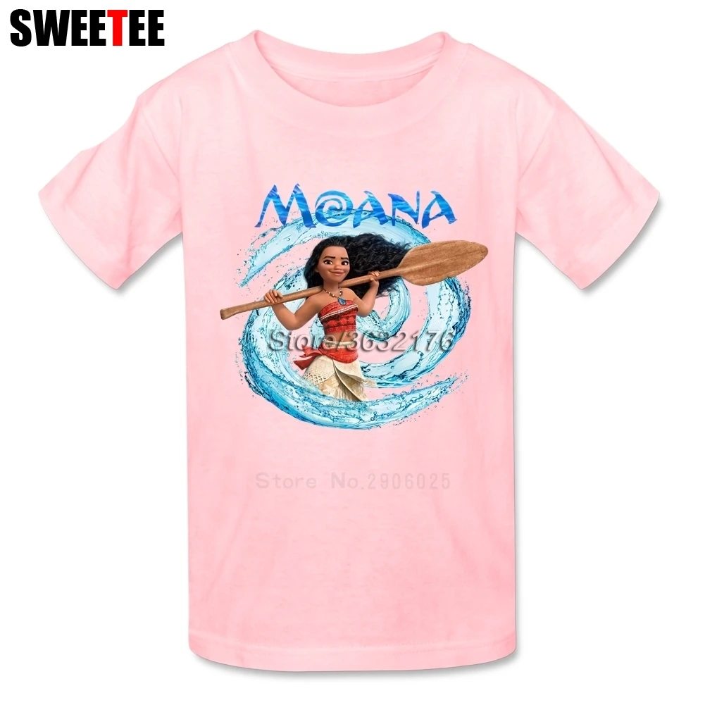 Moana футболка Дети хлопок короткий рукав круглый Средства ухода за кожей шеи футболка детская одежда 2018 распродажа футболки для Обувь для