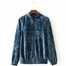 G0817T17 Европа и Америка Новая Осенняя бархатная куртка на молнии для отдыха 8406