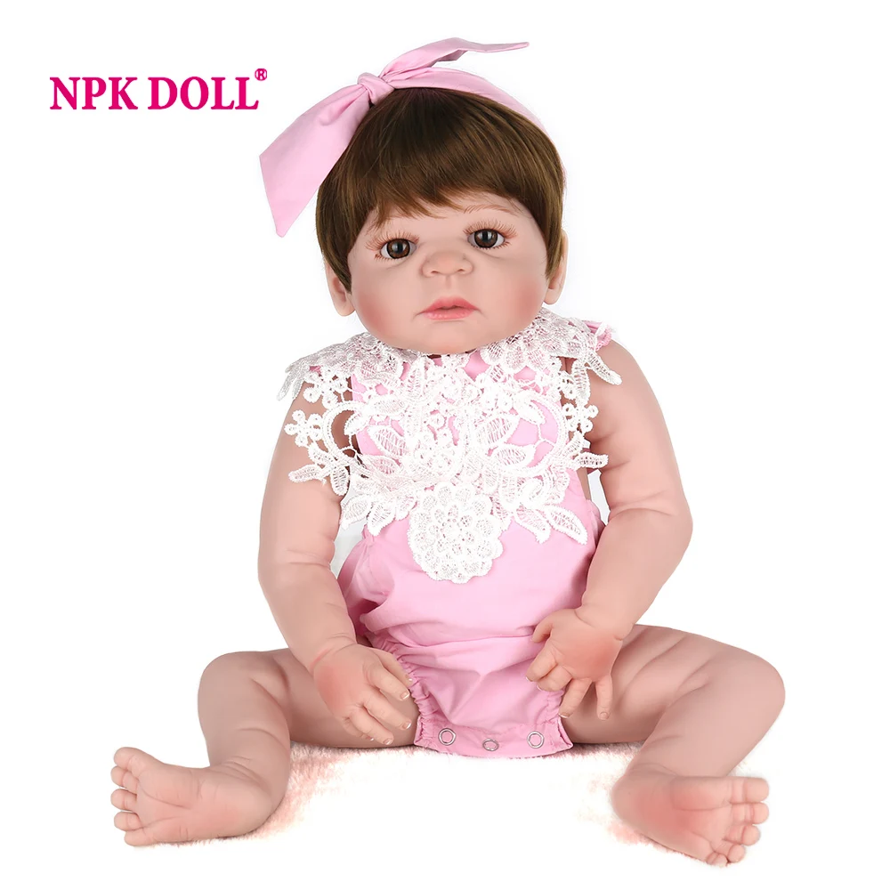 NPKDOLL Детские куклы 55 см Реалистичная детская возрожденная менина реалистичные reborn baby corpo inteiro de silicone menino Игрушки для девочек подарок
