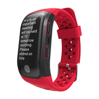 Красный S908 Bluetooth GPS трекер Браслет IP68 водонепроницаемый смарт-браслет монитор сердечного ритма фитнес-трекер SmartBand для Android IOS - Цвет: Красный