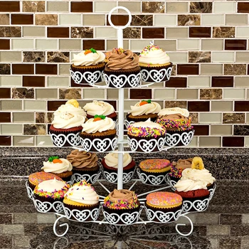 

iron multi-cupcake stand for wedding cupcake tower for baby shower candy decoration with Cupcake Wrapper Liner Baking Cup