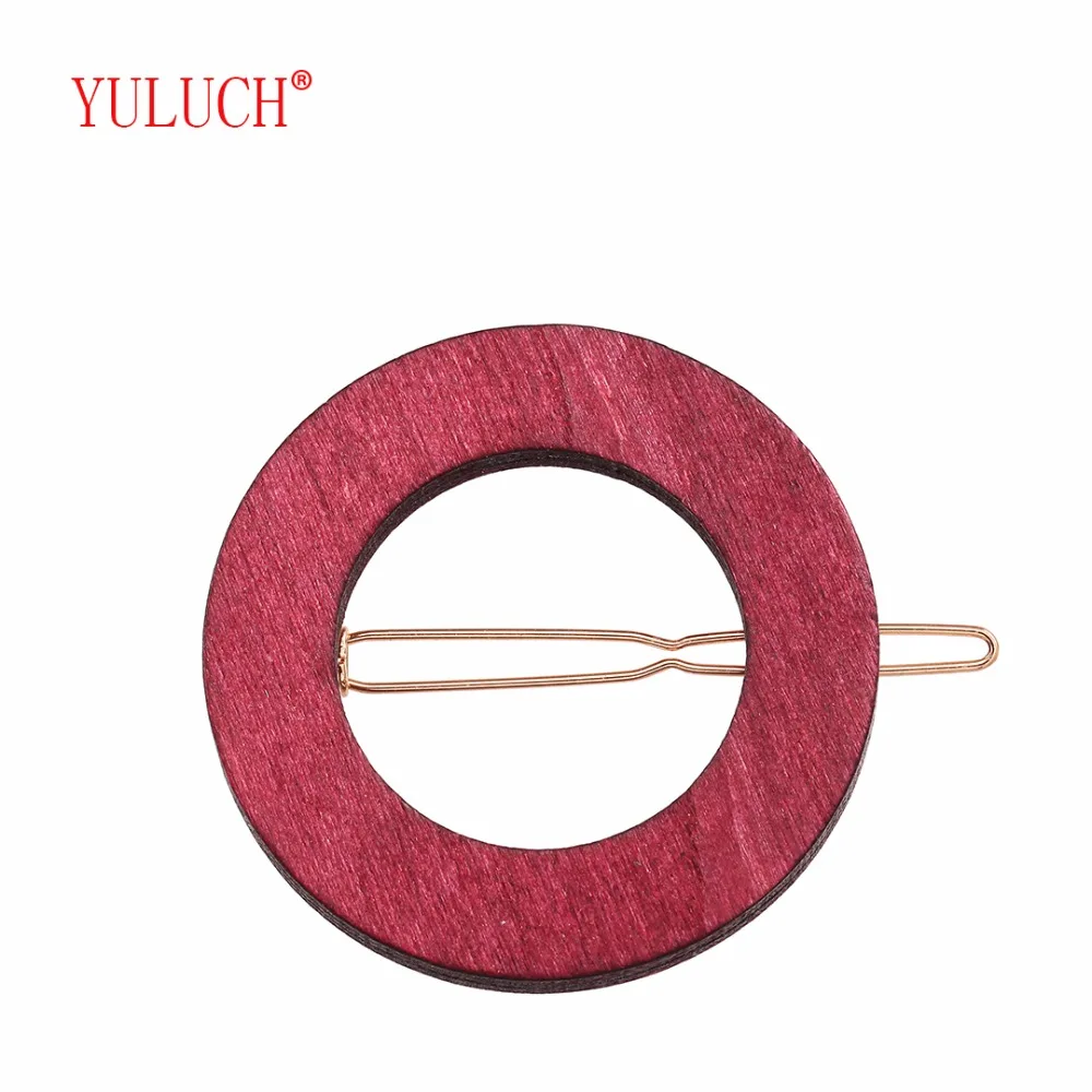 

YULUCH 2018 Fashion Retro 4 Color Round Hollow out Wood Word Folder Woman Jewelry Gift