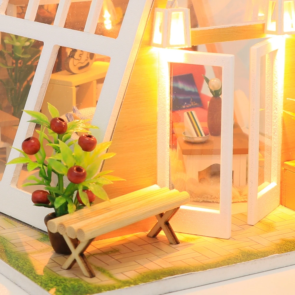 Кукольный дом деревянная мебель Diy Дом миниатюрная головоломка сборные наборы 3d Miniaturas кукольный домик игрушки для детей подарок на день рождения