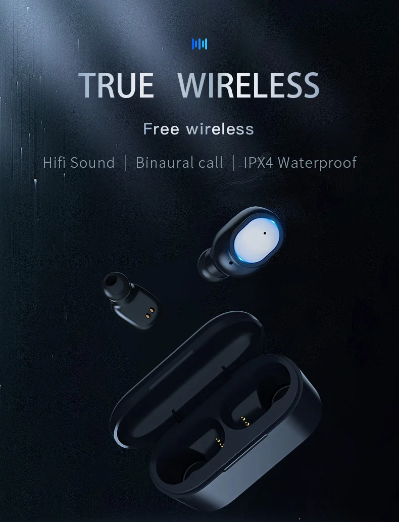 Timethinker Q3 TWS беспроводные наушники Bluetooth 5,0 наушники Мини спортивная Гарнитура в ухо HIFI Качество звука с зарядным устройством