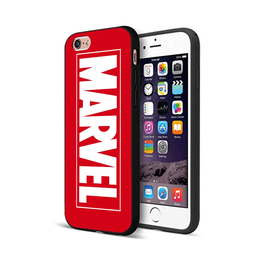 Черный чехол ТПУ для iphone 5 5s se 6 6s 7 8 plus x 10 чехол для iphone XR XS 11 pro MAX чехол MARVEL Железный человек Капитан герой - Цвет: 10002